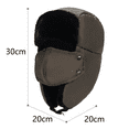thumbnail image 2 of Gorro de piel de oveja de aviador de piel de oveja de borrego neutro Desiderio para invierno, 2 of 5