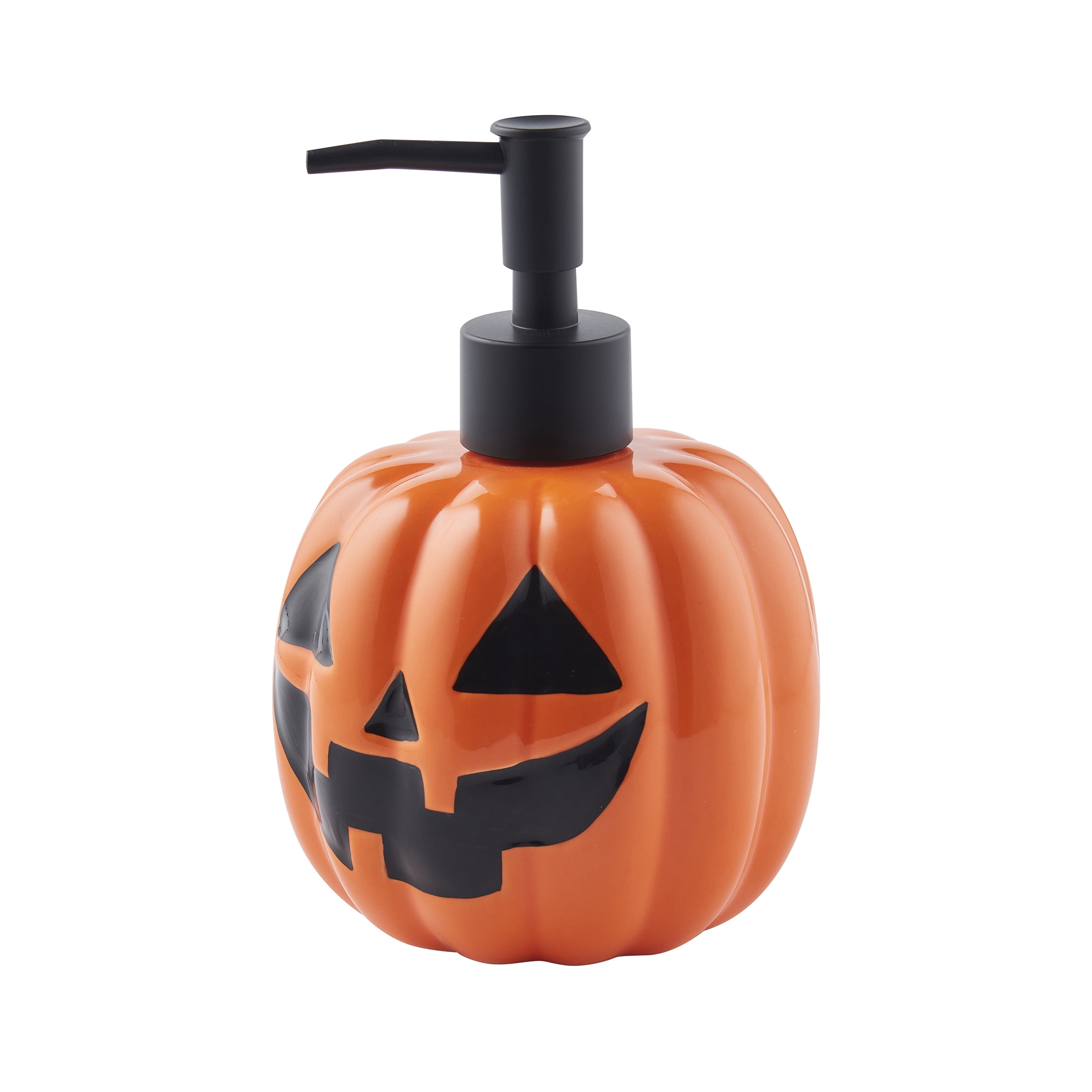 Way to Celebrate! 2-Piece Ceramic Pumpkin Bath Accessory Set, Orange