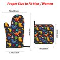 thumbnail image 2 of Sikiie Dinosaurs in Space Oven Mitts and Pot Holders, Silicone Oven Gloves, Heat Resistant Oven Mitts 4Pcs Set, 2 of 6