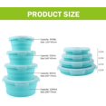 thumbnail image 5 of Set of 4 Round Collapsible Food Storage Containers With Lids,Collapsible Bowls for Camping,Collapsible Silicone Lunch Box, Leftover Meal Box, Microwave, Freezer Safe,Blue, 5 of 5