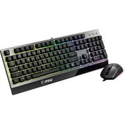 MSI Vigor GK30 Gaming Keyboard & GM11 Gaming Mouse Combo - Mechanical Membrane Switches, 6-Zone RGB, Water Repellent & Splash-Proof, 5000 DPI - Black