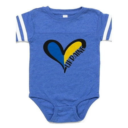 

CafePress - Love Ukraine Heart - Cute Infant Baby Football Bodysuit