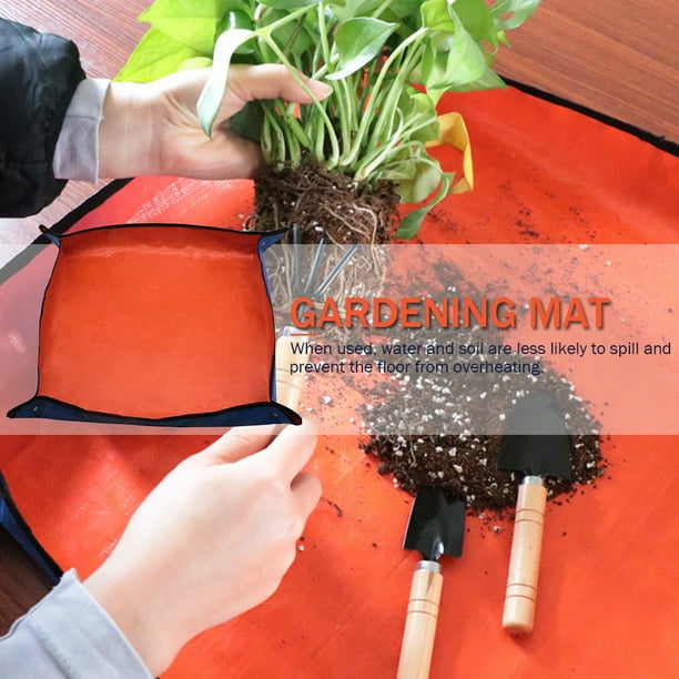 Estera para plantar, almohadilla para macetas de jardinería, maceta plegable para plantas de jardín (66x66cm)