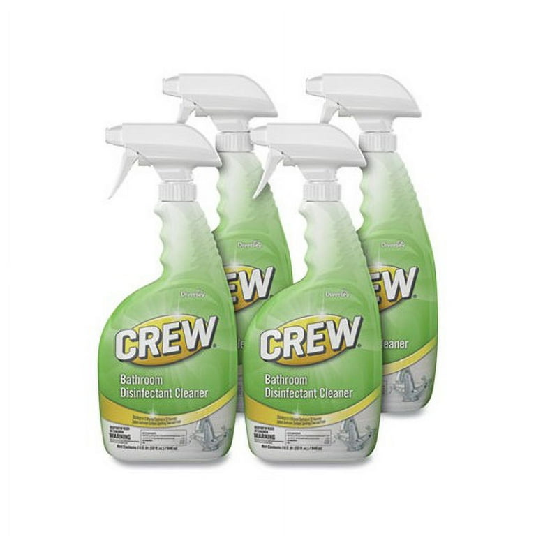 Crew Bathroom Disinfectant Cleaner, Floral Scent, 32 oz Spray Bottle, 4/Carton Crew Bathroom Disinfectant Cleaner, Floral Scent, 32 oz Spray Bottle, 4/Carton