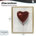 thumbnail image 4 of Stupell Industries Eclectic Heart Shaped Balloon Gold Floating Frame Canvas Art, 17 x 21, by Ethan Harper, 4 of 8