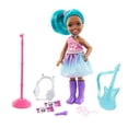 thumbnail image 1 of Muñeca Chelsea Rockstar Barbie 6-in/15.24-cm Cabello Azul Guitarra Micrófono Auriculares, 1 of 2