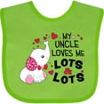 thumbnail image 3 of Inktastic My Uncle Loves Me Lots and Lots Cute Elephant Boys or Girls Baby Bib, 3 of 4