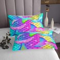 thumbnail image 3 of Erosebridal Mermaid Coverlet Set King,Gradient Fishtail Bedding Set,Princess Room Decorative,Ultra Soft,3 Pieces, 3 of 5