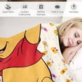 thumbnail image 4 of Winnie the Pooh flange Covering blanket | Christmas blanket, flange, plush, warm, Winnie the bear comfortable super fine fiber fake day blanket/XL-150*200cm, 4 of 6