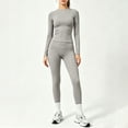 thumbnail image 6 of Workout Sets for Women 2 Piece Scrunch Butt Lifting Leggings Long Sleeve Slim Fit Tops Matching Set Gym Yoga Outfits, 6 of 6