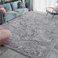 thumbnail image 7 of LOCHAS Luxury Fluffy Rug Ultra Soft Shag Carpet for Bedroom Living Room Big Area Rugs, 5'x8',Gray, 7 of 7