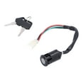 4 Wire Electric Ignition Switch Kit with 2 Keys for Rapid Replacement