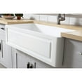 thumbnail image 4 of Gourmetier GKFA361810LD Arcticstone 36" Solid Surface White Stone Apron-Front Single Bowl Farmhouse Kitchen Sink with Strainer, Matte White, 4 of 8