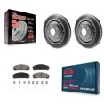 thumbnail image 1 of Transit Auto Front Coated Disc Brake Rotors and Ceramic Pads Kit for Car Toyota Highlander Sienna Lexus RX350 NX300 NX200t RX450h NX300h KGC-100503, 1 of 11
