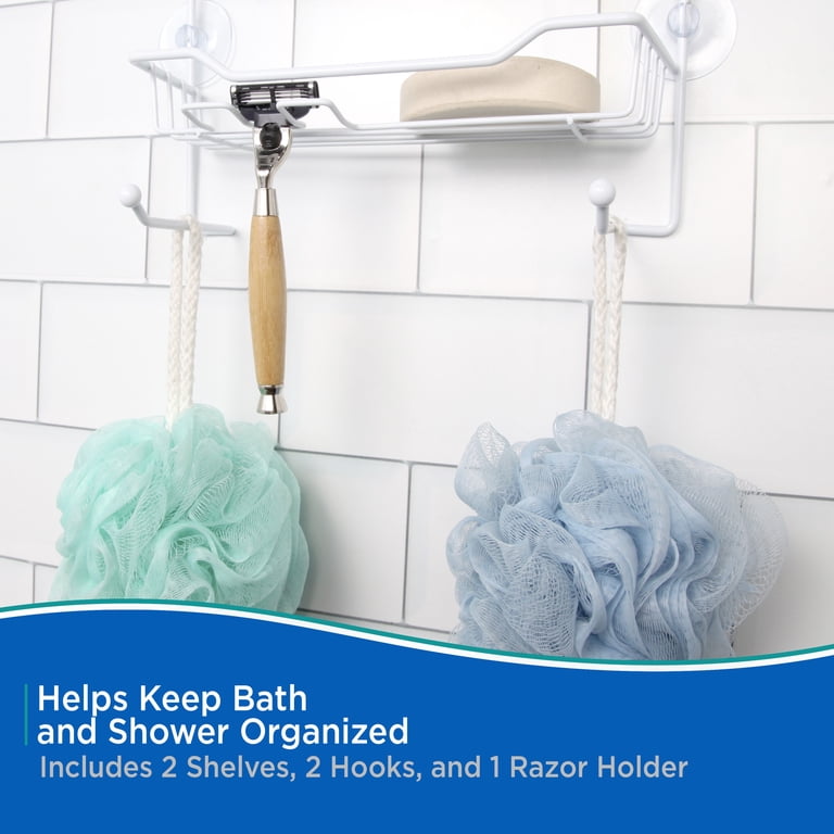 Kenney Rust-Resistant 2-Tier Hanging Shower Caddy, White photo 4
