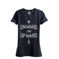 thumbnail image 1 of Onward and Upward Women's Fashion Relaxed T-Shirt Tee Heather Navy Large, 1 of 3