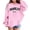 00-Pink3481, variant on Oiyii Toddler Girls' Vintage Pullover Hoodie Brooklyn Letter Graphic Long Sleeve Oversized Hooded Sweatshirt Street Pullover Top,White