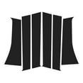 thumbnail image 1 of 6 Piezas de moldura de ventana del pilar de la puerta para Mitsubishi Xpander 2017-2025 Negro Frontal Trasero Izquierdo Derecho Sticker Antirrayaduras Cubierta Exterior del Pilar de la Puerta, 1 of 1
