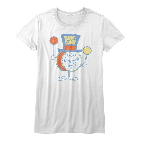 Dum Dums Dum Dum Pops White Junior Women's T-Shirt