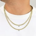thumbnail image 2 of Nuragold 10k Real Yellow Gold Solid Cuban Curb Link 5mm Chain Necklace (16"-30") Italian Jewelry for Men & Women, 2 of 10