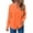 Orange, variant on Dvprdro Womens V Neck Long Sleeve Button Down Shirts Cotton Solid Blouses Casual Loose Tops