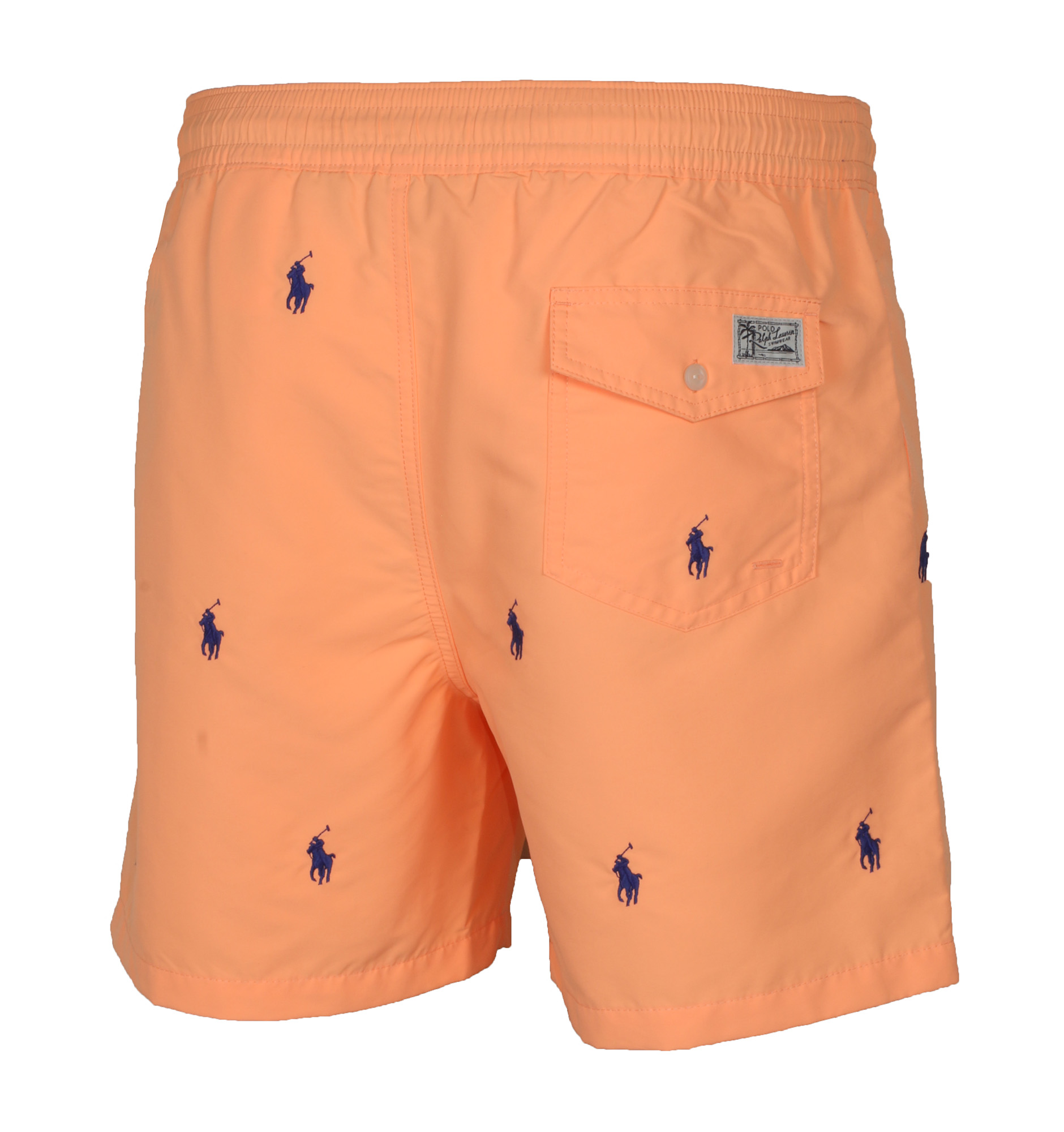Polo RL Men s 5 in Traveler All over pony Classic Swim Trunks Shorts Orange Small Walmart