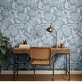 thumbnail image 3 of S4Sassy Vintage Botanical Wallpaper- Blue Wall Covering, 25"X 360" Self-Adhesive Textured Vinyl Walls Paper, Wall Wrap, Easy Diy Walls Covering For Farmhouse Bedroom, Living Room, Living Space, 3 of 9