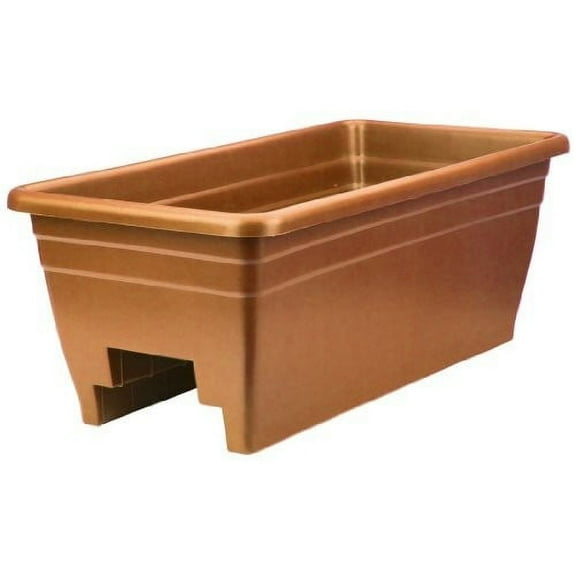 The HC Companies Rail Planter, 24", Terra Cotta