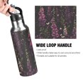 thumbnail image 4 of Yayeee 20oz Insulated Water Bottle Double Wall Stainless Steel with Flip Straw Lid, Dark Purple Floral Pattern, 4 of 7