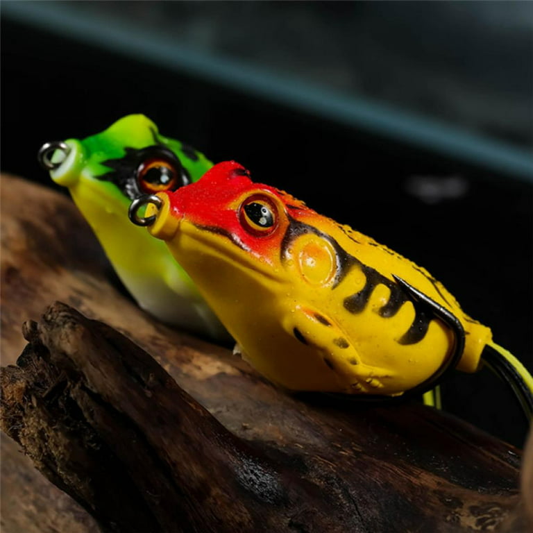 Kernelly Double Propeller Frog Soft Bait High Simulation Soft Silicone Fishing  Lures Prop Bass Realistic Design Floating Weedless Baits Kit Freshwater Saltwater  Fishing Lure 