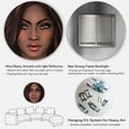 thumbnail image 5 of Designart 'Portrait of Afro American Woman I' Modern Circle Metal Wall Art 29x29 - Disc of 29, 5 of 5