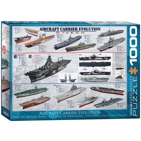 Eurographicspuzzles Transportation & Aviation - Aircraft Carrier Evolution - Jigsaw Puzzle - 1000 Pieces