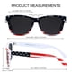 thumbnail image 5 of Gafas de Sol Polarizadas Retro Clásicas de la Bandera Americana ANDWOOD, 5 of 5