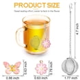 thumbnail image 3 of Set de infusores de té TeasAnavie de acero inoxidable con colgante de mariposa, 3 of 7