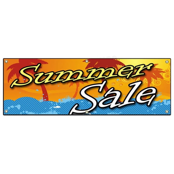 72" SUMMER SALE BANNER SIGN store clearance signs