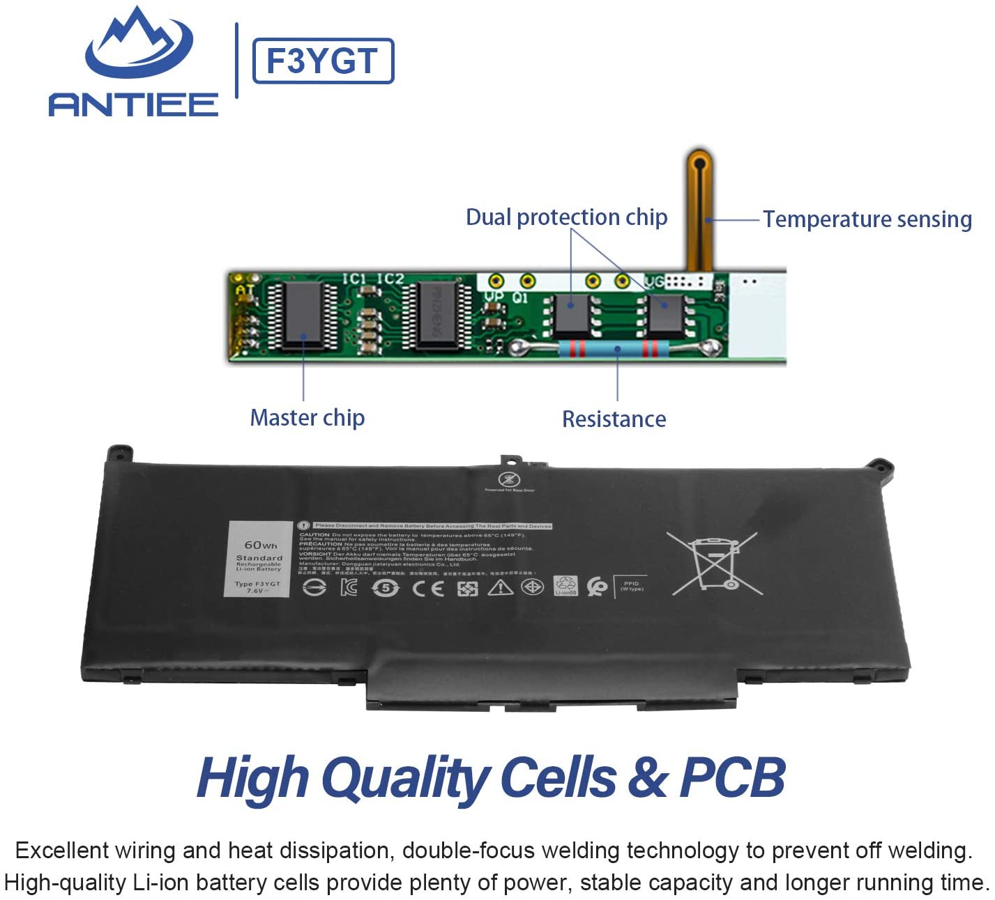 Askc 60wh F3ygt Laptop Battery Replacement For Dell Latitude 12 7000 7280 7290 Latitude 13 7000 7380 7390 Latitude 14 7000 7480 7490 Series Dm3wc 0dm3wc 2x39g Dm6wc 451 ye 7 6v 4 Cell Computers Accessories Vervetalent Accessories