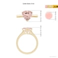 thumbnail image 4 of ANGARA Natural Trillion 1.9 ct Morganite Solitaire Engagement Ring in 14K Yellow Gold for Women | Birthday, Anniversary, Jewelry Gift for Women | Natural Morganite Ring, 4 of 8