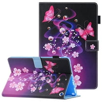 All-New 2021 Released Fire HD 10.1" Case with Pen Holder, Fire HD 10 Plus Case 2021, Allytech Butterfly PU Leather Soft TPU Bumper Protective Flip Stand Smart Cover with Auto Sleep Wake,Pink Butterfly