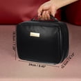 thumbnail image 5 of Unique Bargains Toiletry Bag Travel Makeup Bag with Detachable Makeup Brush Divider for Women Girls Black, 5 of 7