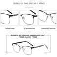 thumbnail image 3 of Lunettes Rétro de Mode pour Entreprise à Clous de Riz Carrées à Grande Monture Anti-Bleu en AC et Alliage, 3 of 5
