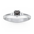 thumbnail image 2 of Birthstone Heart Ring with Shoulder Accents - Smokey Quartz (June), 2 of 4