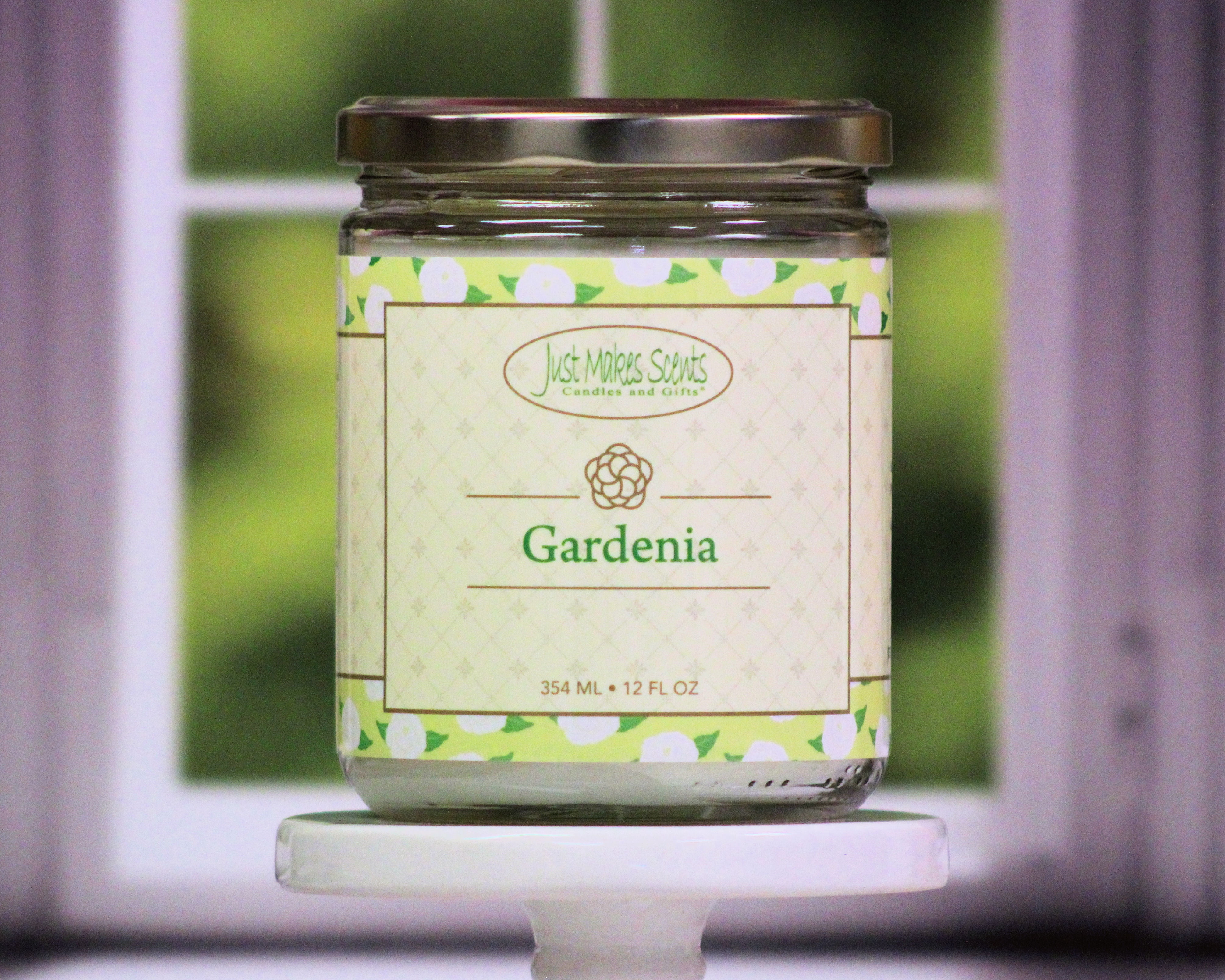 Gardenia Salsa Jar Candle 12oz -Just Makes Scents Candles & Gifts