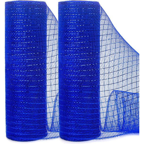 Ribbli 2 rollos de cinta de malla negra, 10 pulgadas x 30 pies (10 yardas) cada rollo, negro metálico con lámina negra, cinta de Halloween para coronas y decoración