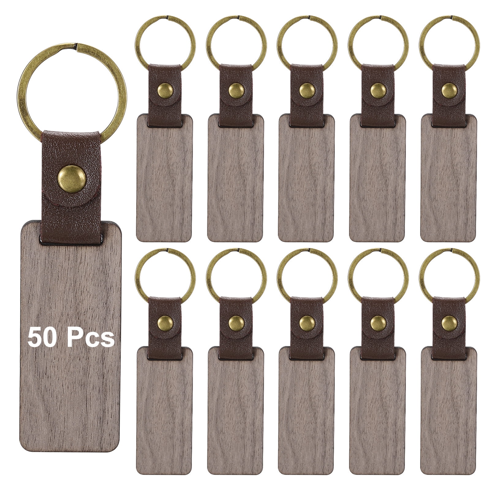 Keychain - Rectangle - Piglet - Leather Keychain - Rectangle - Piglet - Leather