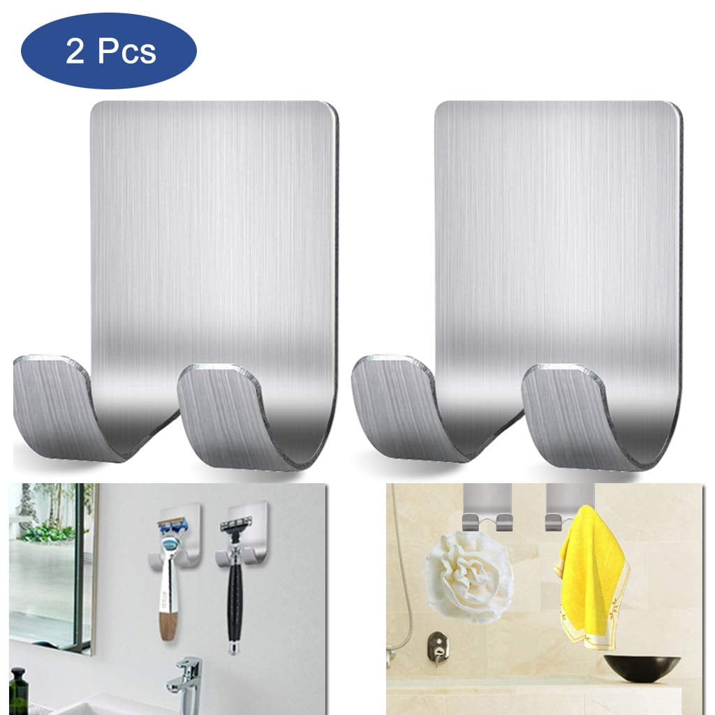 Razor Holder Shaver Hook Hanger Stand, Multi Purpose Self Adhesive Storage Hook, 2 Pack Heavy