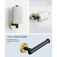 thumbnail image 5 of BWE 5-Piece Black and Gold Wall-Mounted Bathroom Hardware Set with Towel Bar Hook Toilet Paper Holder and Ring, 5 of 8
