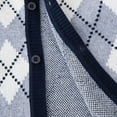 thumbnail image 3 of NAISIBABY Boys Cardigan Sweater 7T, Classic Checked Buttons Long Sleeve Fall Winter Warm Knit Outwear Gray(1-10T), 3 of 5