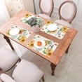 thumbnail image 6 of YFYANG Washable Heat-Resistant Placemats, 70% PVC/30% Polyester, Watercolor Sunflower Flower Kitchen Table Mat, 12" x 18" 1 Pcs, 6 of 6