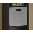 thumbnail image 3 of Bac de rangement décoratif en tissu en gris, 3 of 3