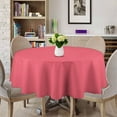 thumbnail image 3 of Tablecloth Peach Coral Solid Color Table Cover 70inch Round Washable Table Cloth for Kitchen Dinning Party Tabletop Modern Decoration, 3 of 7